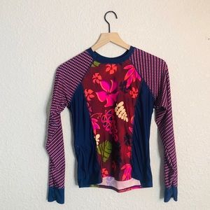 Title 9 Pink & Blue Tropical Rash Guard